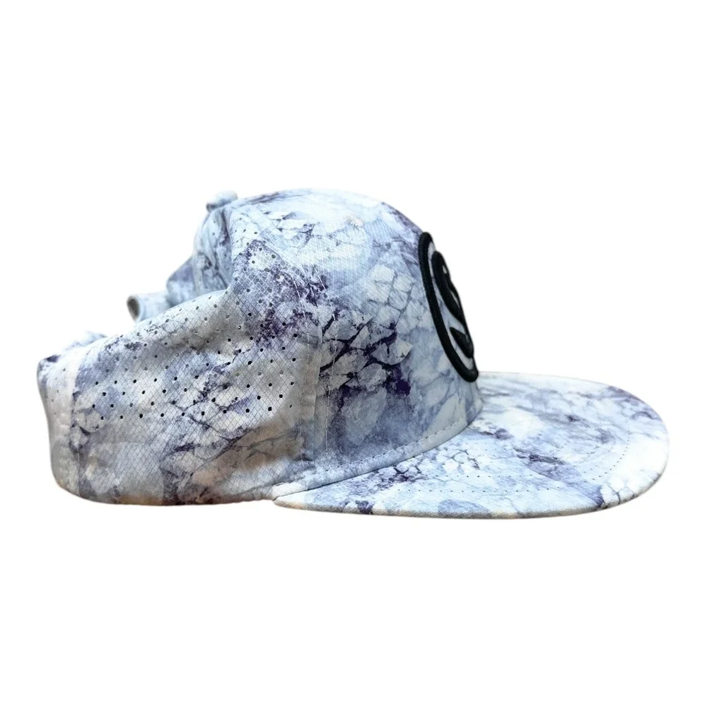Scales Gear Snapback Hat Mens OSFA Blue Marble Scale Print Performance Hook Logo